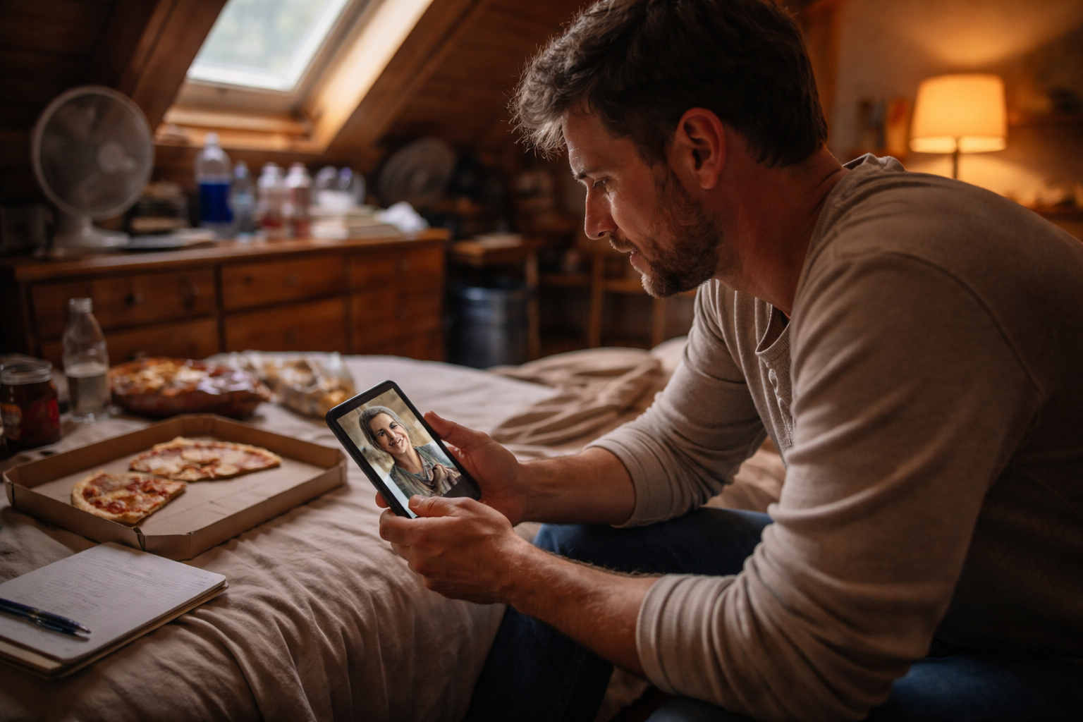 A quiet home setup for virtual individual therapy