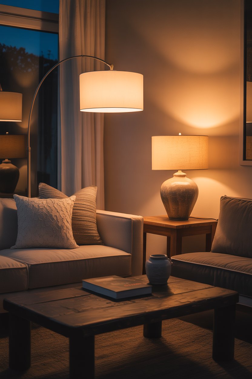 A cozy living room setup for online counseling